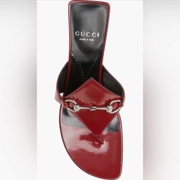 New Authentic Gucci Horsebit Kitten Heel Flip Flop - Picture 3 of 5